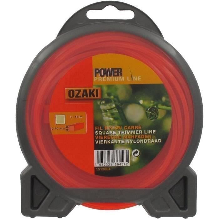 JARDIN PRATIQUE Fil nylon rond premium line OZAKI pour débroussailleuse - Ø 3,3 mm - L 23 m