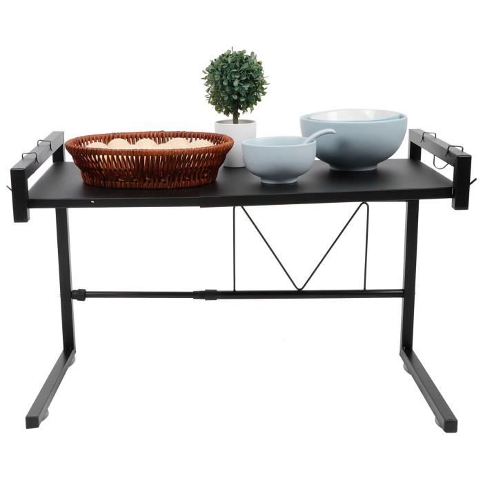Support étagère Réglable Pour Micro-ondes - Rangement Sous évier, Gain De Place Cuisine - Acier Inoxydable - 13