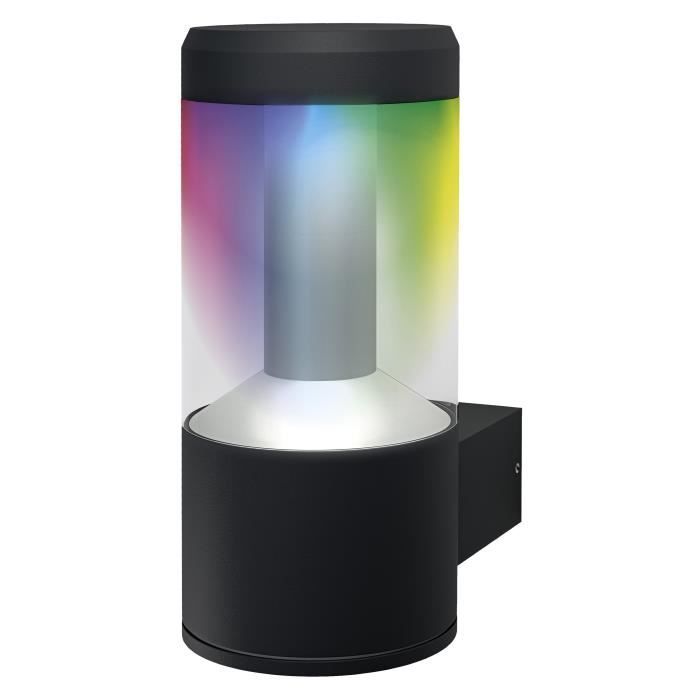 lanterne d'extérieur ledvance smart+ modern lantern multicolor / 12 w - noir - bluetooth - rgbw - 2000...6500 k