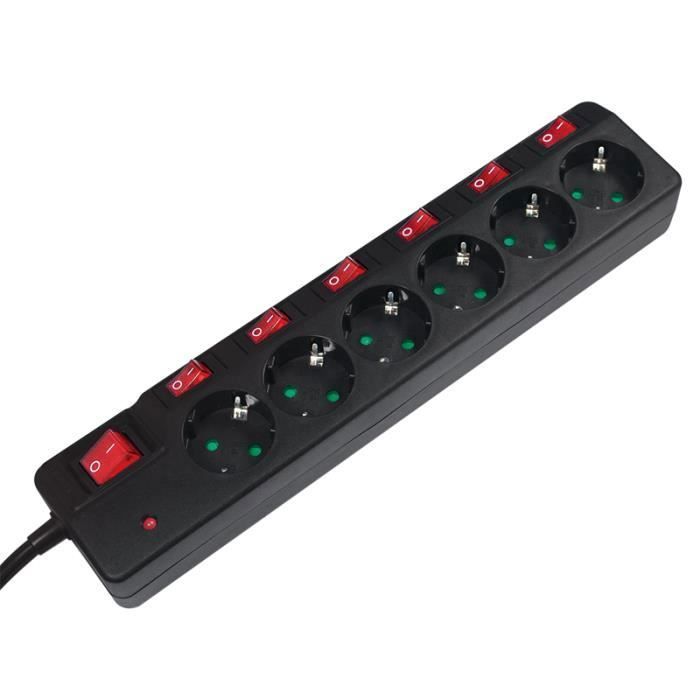 LogiLink LPS233, Intérieur, 1,5 m, 6 sortie(s) CA, Type C (Europlug), Type C, IP20