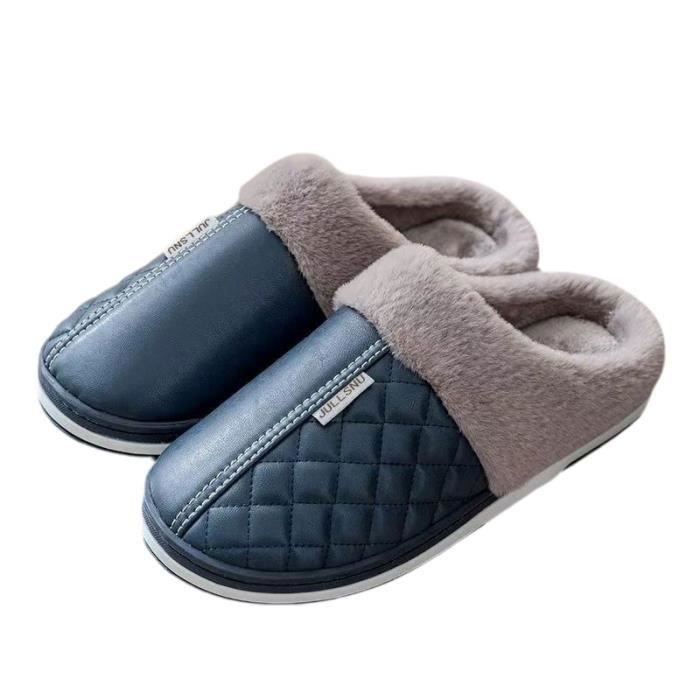 Chaussons En Toile Pour Homme - Doux, Antidérapants, Pour Intérieur - Taille 42, Confortables, Style Casual