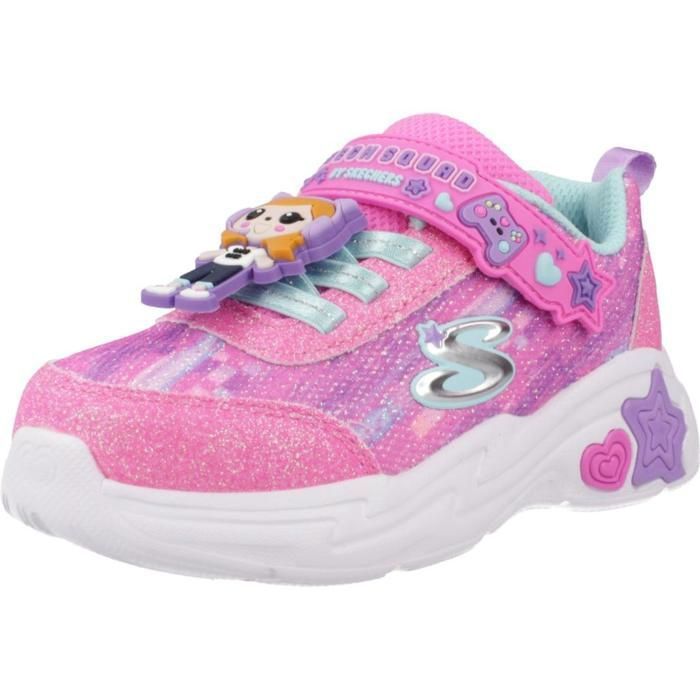 Skechers Chaussure Skechers Modèle Skech Squad - Coleur Rose