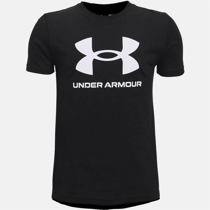 T-shirt manches courtes - Under Armour - Sportstyle - Noir - Garçon - Coupe classique