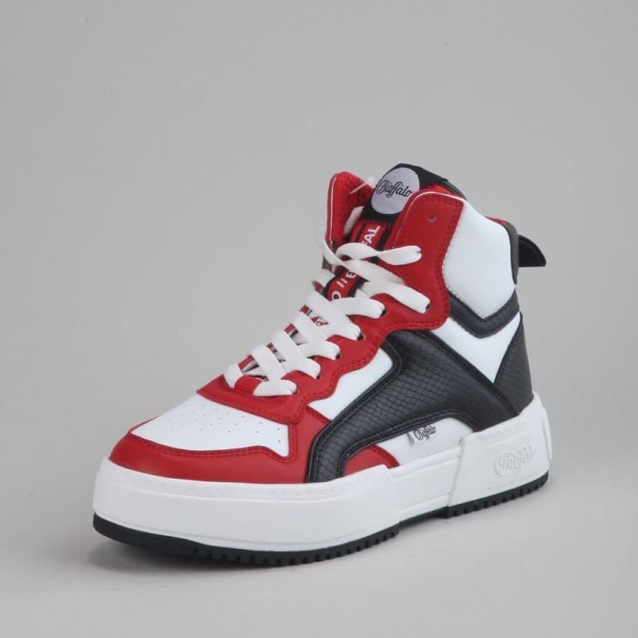 Baskets femme Buffalo Rse Mid - blanc/rouge /noir Blanc/rouge /noir -  Cdiscount Chaussures