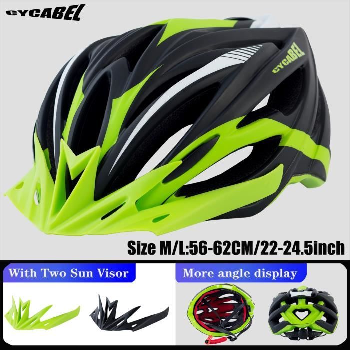 Casque de cyclisme - Black White - Ultraléger avec lumière LED et EPS