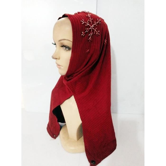Hijab Foulard Pour Femme Hijab Musulman Hijab À Enfiler Avec Bonnet