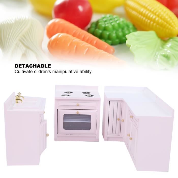 Ancienne Cuisine En Bois Pour Maison De Poupées – Pièce Décorative