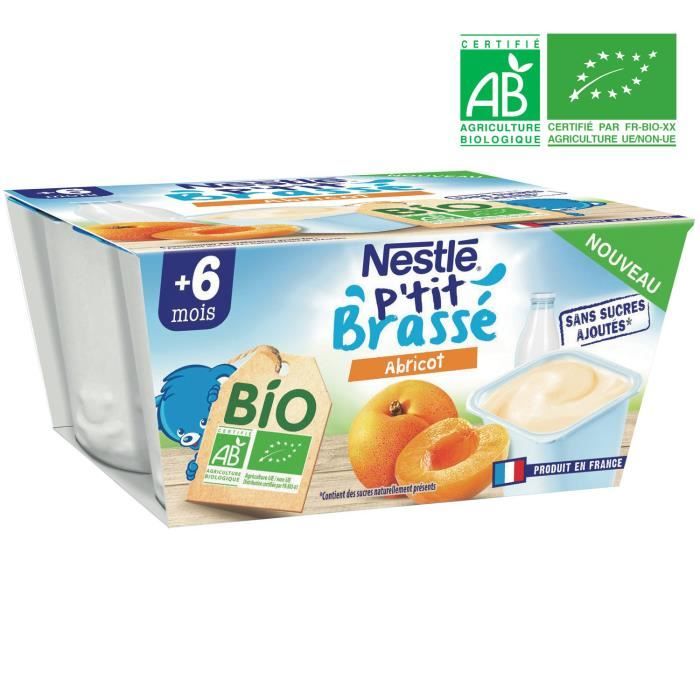 Nestle P Tit Brasse Dessert Bebe Bio Des 6 Mois Saveur Abricot 4 Pots X 90 G Achat Vente Compote Dessert Fruite Nestle P Tit Brasse Dessert Bebe Bio Des 6