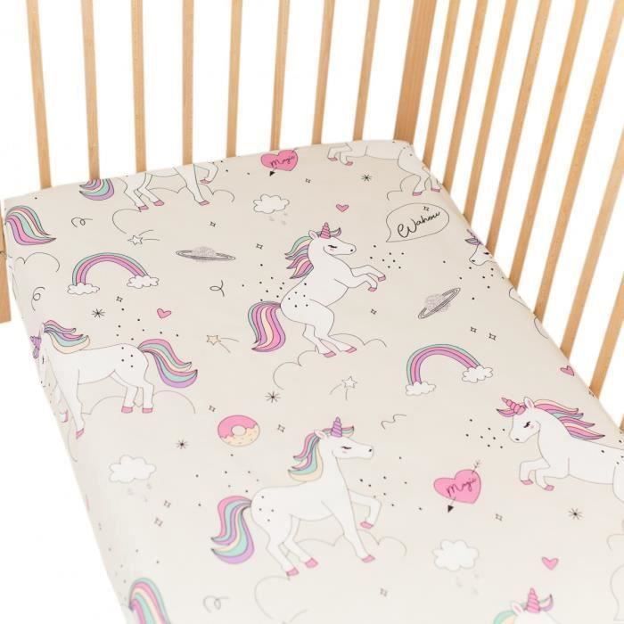 Licorne Drap Housse 60x1 Cm Pati Chou 100 Coton Motif Animaux Pour Lit Bebe Cdiscount Maison Licorne Drap Housse 60x1 Cm Pati Chou 100 Coton Motif Animaux Pour Lit Bebe Cdiscount Maison