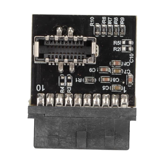 Fdit Adaptateur USB Carte Mère USB Splitter Carte Mère Usb2.0 9 Broches à Usb3.0 19 Broches