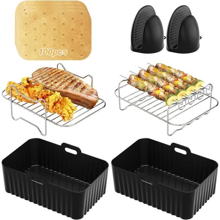 Lot De 4 Aimants En Silicone Pour Air Fryer – Fixation Facile Du Papier Cuisson, Résistants à La Chaleur Et Compatibles Avec Toutes Les Marques - 10