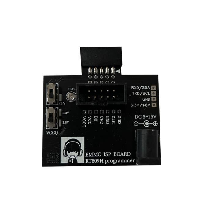 1 Pcs EMMC ISP Board pour RT809H Programmeur EMMC Adaptateur DC 5-15V ...