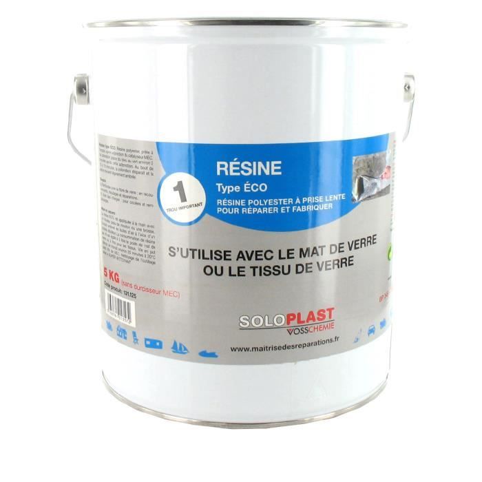 Résine polyester soloplast type eco 5 KG - Espace Bricolage