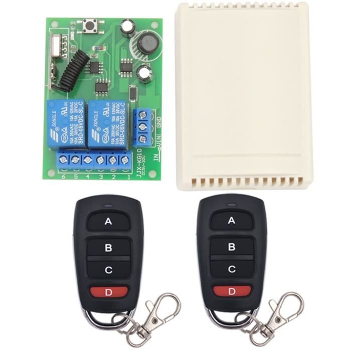 Kit Télécommande 433MHz Pour Treuil 12V/24V - Émetteur + Récepteur - Portée Jusqu'à 150 Pieds - Pour Treuil Camion, 4x4, Bateau - Contrôle à Distance Sans Fil