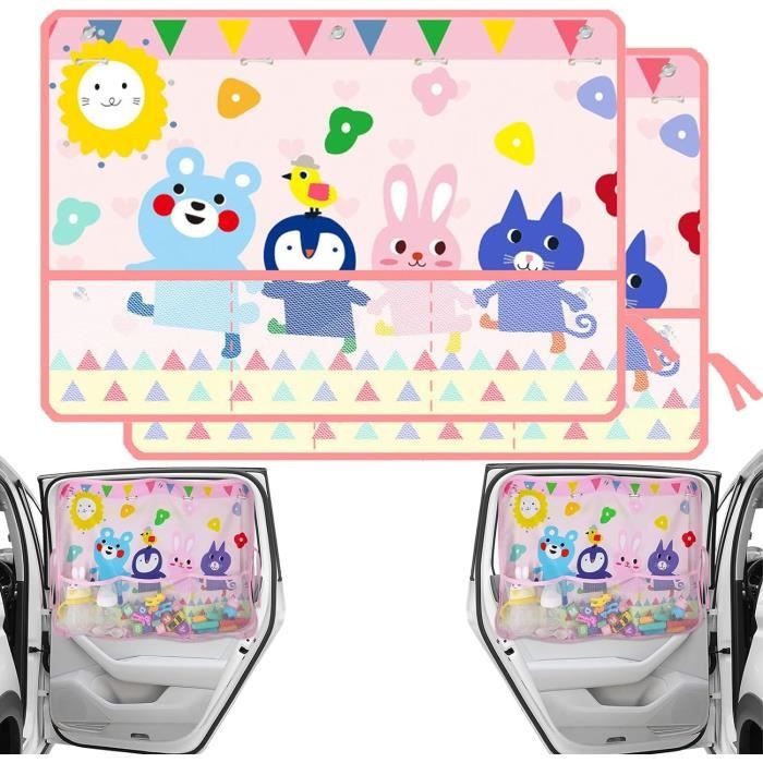 Pare Soleil Voiture Bébé Ventouse,Baleines Bleues Et Animaux, 440mm*350mm 2PCS Pare Brise Vitres