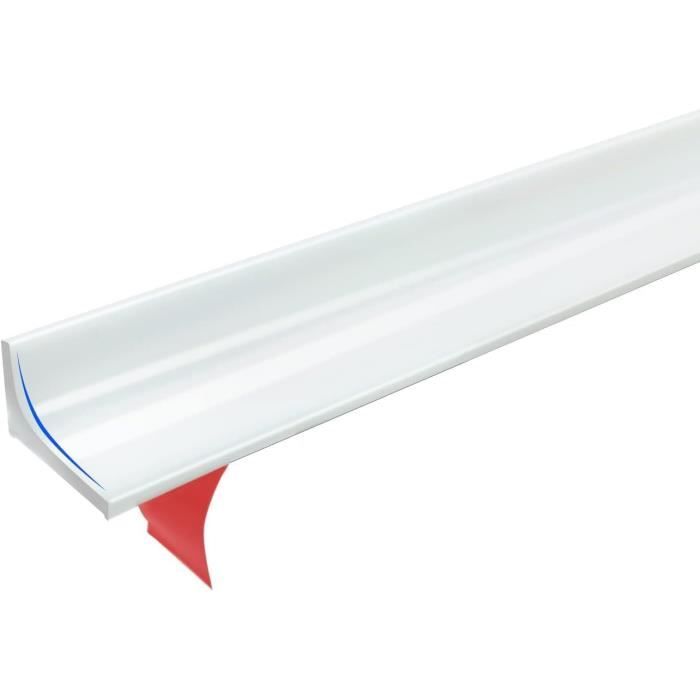 Barre de seuil de douche autocollante en silicone - 2,2 m - Protection contre les projections d