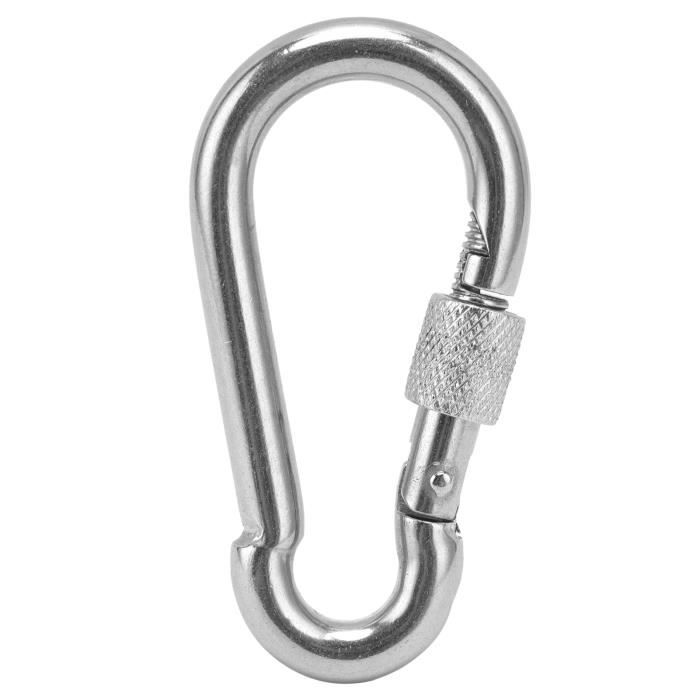 Lot De 2 Mousquetons à Vis Inox - Triangle Escalade Montagne - 5,3 X 4,5 Cm