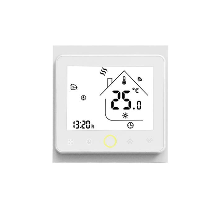 Thermostat WiFi Programmable TECHBREY - Blanc - Contrôle radiateurs et plancher chauffant - Objet connecté