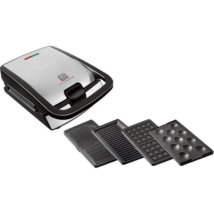 Tefal SW854D16 Appareil a Croque-Monsieur (Noir, Acier Inoxydable)