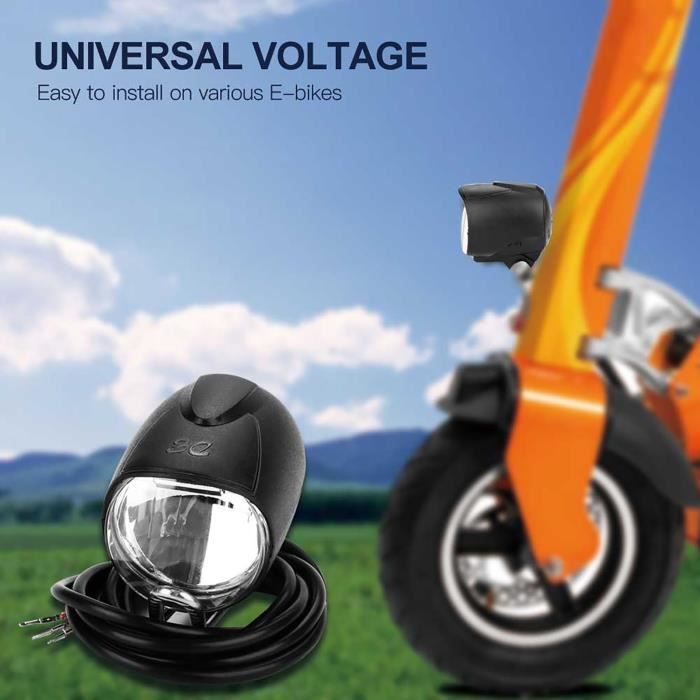 Eclairage avant Klaxon vélo LED Longue portée, 400Lms réels Eclairage avant Klaxon vélo LED Longue portée, 400Lms réels