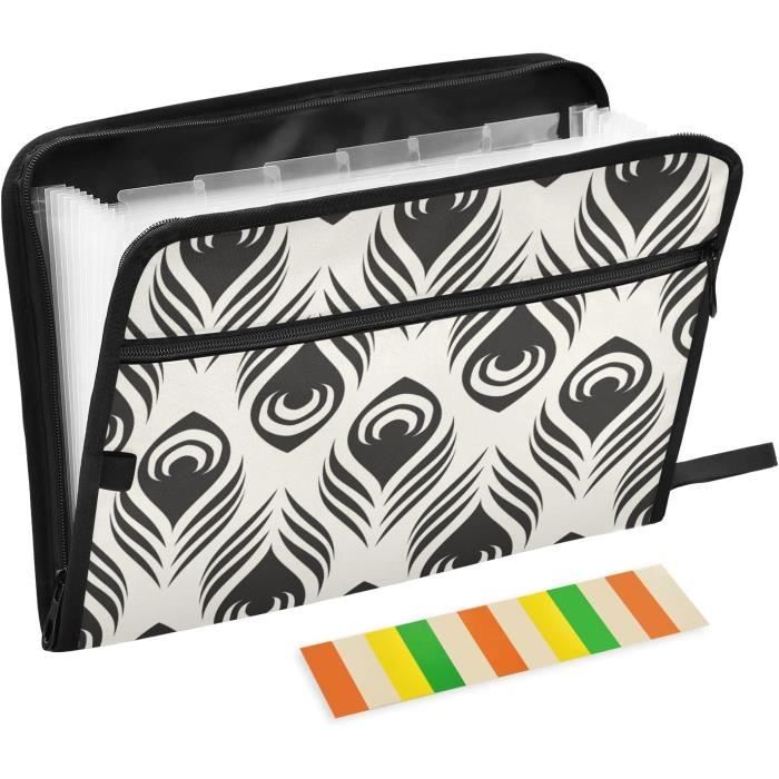 Trieur Accordéon A4 13 Poches - Fermeture Éclair - Portable - 34,5 X 27 X 3,8 Cm - Organisation Documents - 5