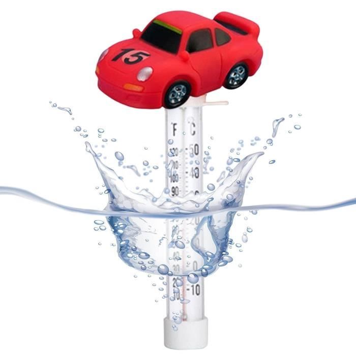 OFFCUP Thermomètre Piscine Canard Flottant - Plage -10°C à 50°C - Avec Corde - Pour Piscine, Spa, Aquarium - Jouet Et Mesure