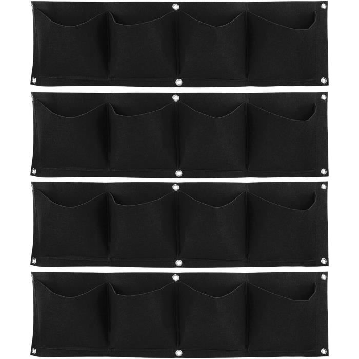 Sac à Plantes Mural, 4 Sacs De Plantation Geotextile, Jardinière Murale