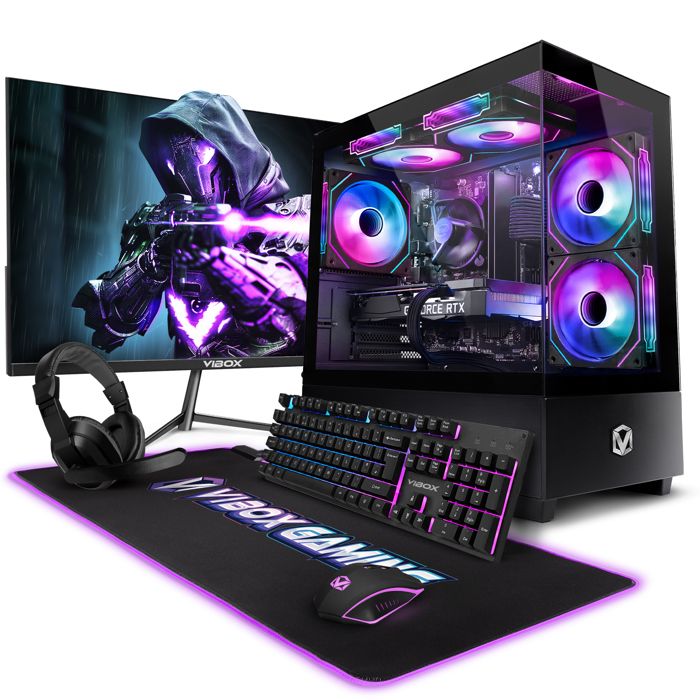 Vibox II-118 PC Gamer Complet • 23 Écran • Intel i5 10400F • RTX 5060 • 16 Go RAM • 1 To SSD • Windows 11 • WiFi 6 + Bluetooth 5.4