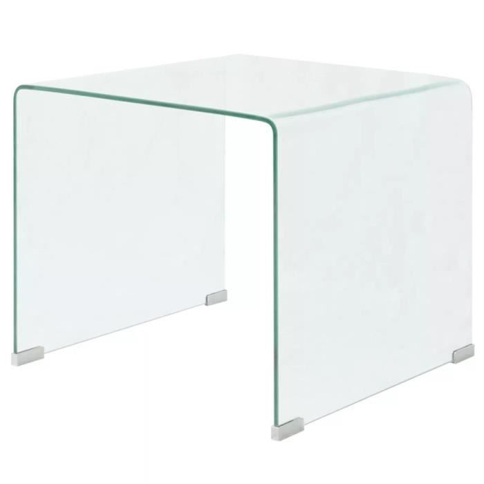 Table basse contemporaine en verre trempé - VIDAXL - 495 x 50 x 45 cm - Transparent