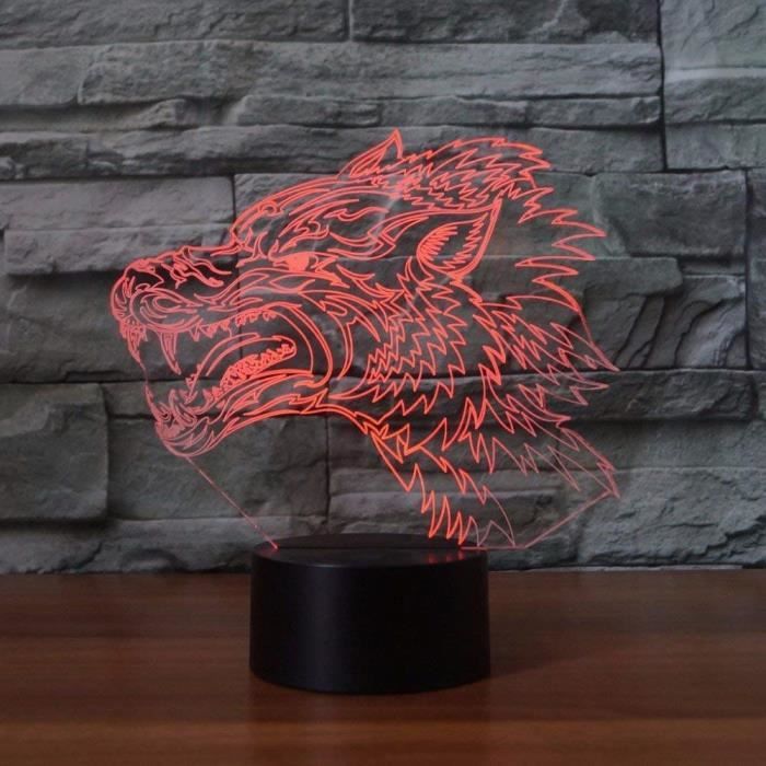 Lampe 3D Illusion Gymnastique - Veilleuse LED 16 Couleurs Avec Télécommande - Décoration Chambre Enfant