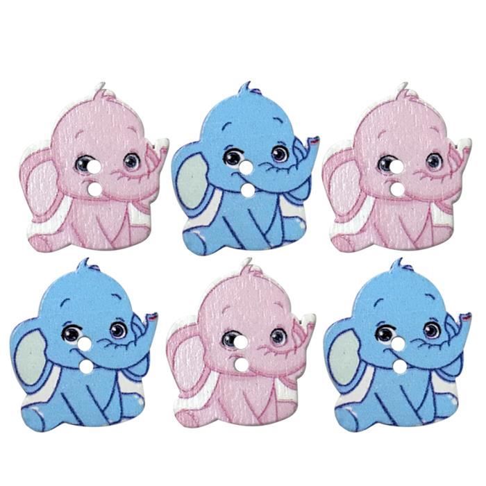 100pcs Fournitures D Artisanat Mignon Elephant Boutons De Vetements En Bois De Dessin Anime Bricolage Ceinture De Maintien Ventre Cdiscount Puericulture Eveil Bebe