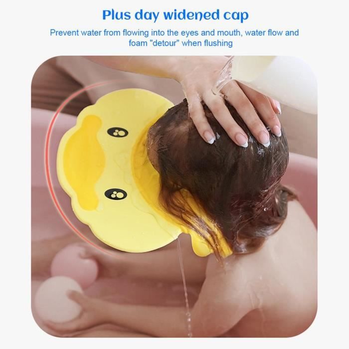 YOSOO chapeau de bain de protection des oreilles Chapeau de bain réglable  pour douche de bébé, shampoing, lavage des parfum bain