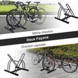 COSTWAY Système Range-vélo en Acier Râtelier 2 Vélos Fixation Sol pour Rack d'emballage de Vélos Utilisation Intérieure/Extérieure-1