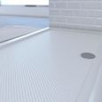 Receveur de douche extra-plat AURLANE - Blanc - 140 x 80 cm - Surface antidérapante-1