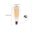 3x Ampoules LED Filament Retro E27 Dimmable 8W Équivalent 80W Blanc Chaud 800LM Ampoule de verre Décoration intérieur Edison Vintage-1