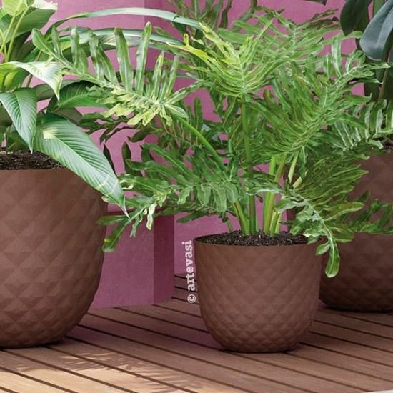 Pot Haut Havana Natural 70cm Beton | Leroy Merlin