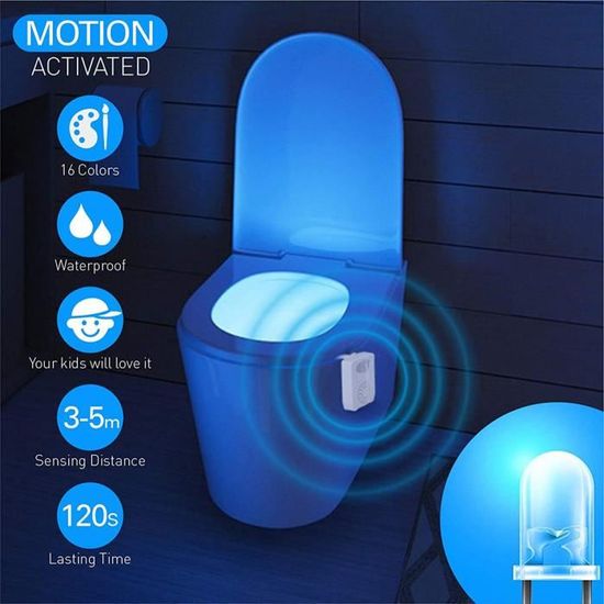 Kingcenton Lampe de toilette,Veilleuse LED rechargeable, Detecteur