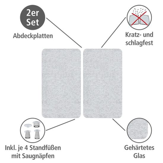 Plaque Protection Plaque Cuisson Verre Trempé - Lot De 2 - 52x30cm - Multifonction