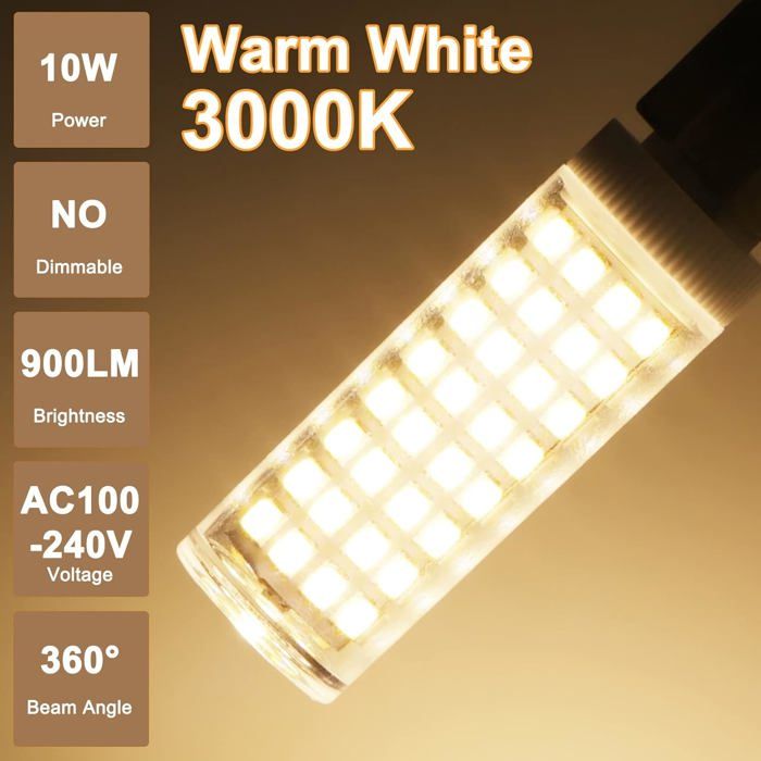 Ampoule LED G9 Sans Scintillement 900lm NonDimmable LED Bulb 10W