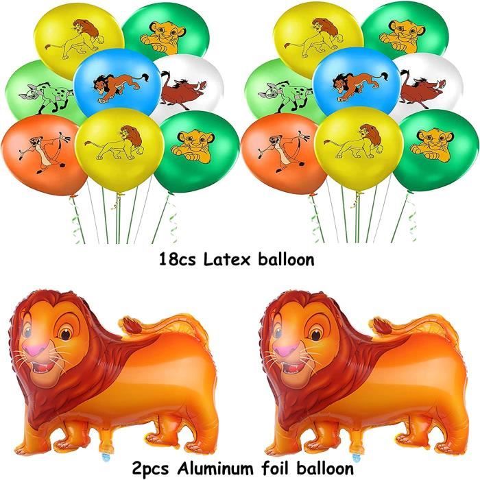 Décoration d'Anniversaire Ballons de Lion Ballons d'Anniversaire de Roi  Lion Ballons Aluminium de Roi Lion pour Décoration [388]