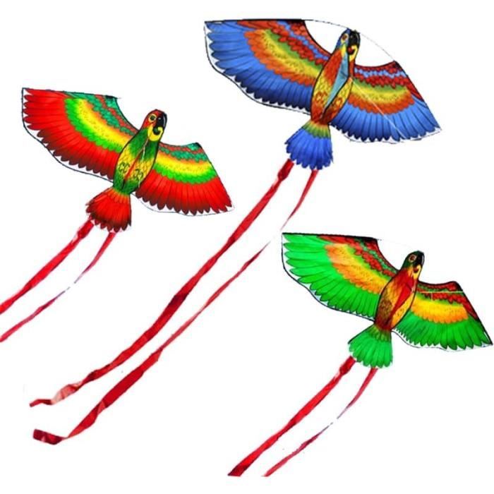 Cerf-volant perroquet 3D facile à piloter pour enfants - VGEBY