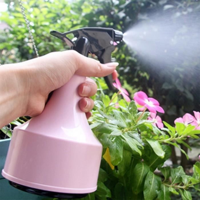 Vaporisateur d'eau Spray Vide 2 en 1 pour Jardin Ménage Rose