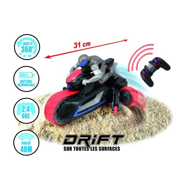 RC Moto 2.4Ghz 360 ° Rotation Drift Stunt Moto Moto Télécommande 