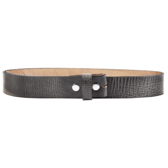 Ceinture Femme En Cuir Noir Avec Perles Turquoise Et Clous Argentés - Style Western