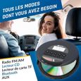 KLIM Nomad - Nouveauté 2023 - Lecteur CD Portable - Batterie Intégrée Longue Durée - avec Écouteurs - Compatible CD-R, CD-RW-2