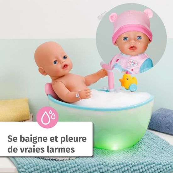 BABY Born Emma 43 Cm – Poupée Interactive 10 Fonctions, Eau Magique, Pleurs, Pot, Tétine Qui Ferme Les Yeux – Sans Piles – Dès 3 Ans