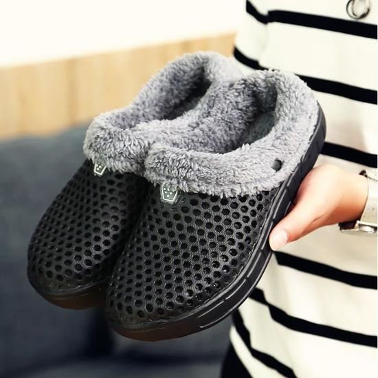 Sabots D'hiver Pour Femme Doublés Fourrure – Pantoufles Chaudes Enfiler – Tailles 36 à 41 EU – Semelle EVA - 8