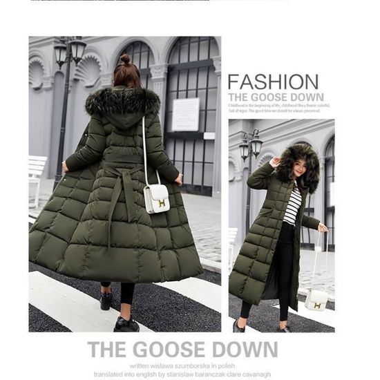 Manteau Femme Hiver Long – Coupe Oversize, Capuche Réglable – Polaire Douce Chaude – Pour Sorties Décontractées Ou Sportives