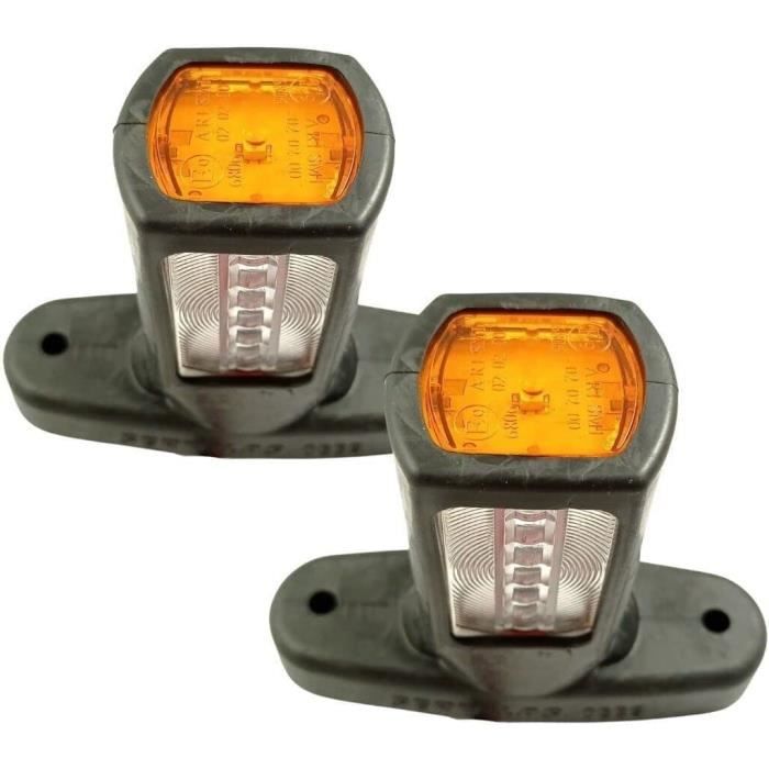 2 Feux De Gabarit LED Universels - Rouge, Orange, Blanc - 12V/24V - Pour Remorque, Camion, SUV, Fourgon - Imperméables Et Antichocs