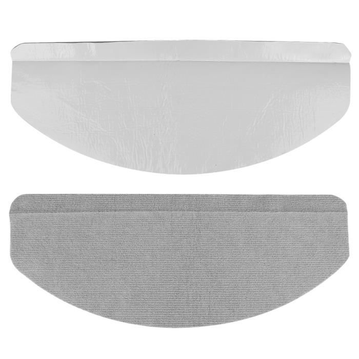 Tapis D'Escalier Autocollant Gris - Lot De 15 - 23x65 Cm - Polypropylène Anti-Dérapant - Facile à Nettoyer